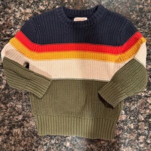 Cat & Jack Retro Colorblock Sweater — Navy, Red, Mustard, Cream, Olive